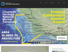 Tablet Screenshot of chumashsanctuary.com